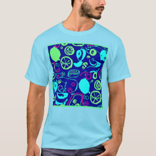 T-shirt Neon Fruits Art Motif