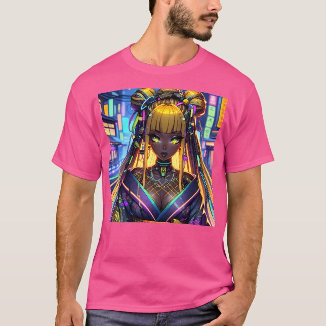 T-shirt Neon Geisha Glamor (Devant)