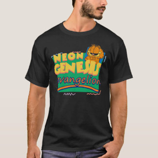 T-shirt Neon Genesis Evangelion Rencontre Garfield Et Ses 