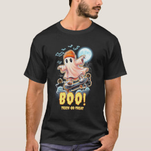 T-shirt Neon Ghost Boo Halloween Tricot ou traitement