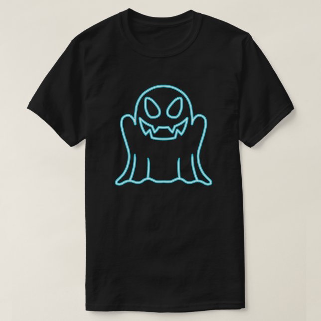 T-shirt Neon Ghost Cute Halloween (Design devant)