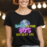 T-shirt Neon Glow Disco Ball Retour au Retro Party des ann<br><div class="desc">Transportez vos invités à l'époque dynamique des années 1980 avec notre design Neon Glow Birthday Party avec les années 80 couleurs néon vives et audacieuses,  rose fluorescent,  bleu électrique et jaune néon.</div>