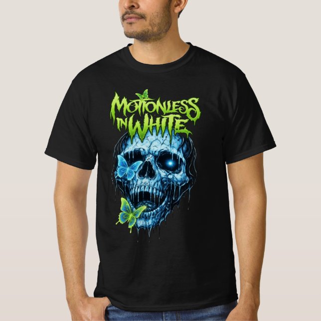T-shirt Neon Gothic Skull (Devant)