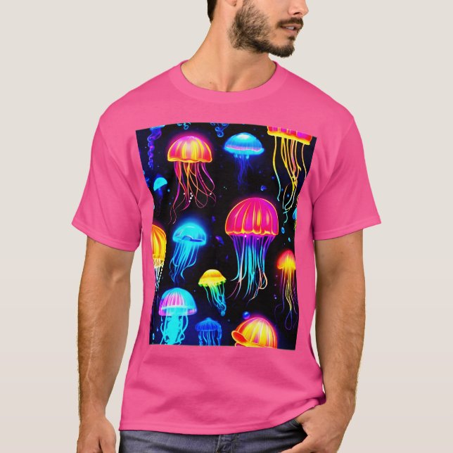 T-shirt Neon Jellyfish Dreamscape (Devant)