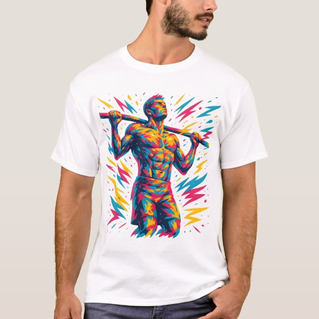 T-shirt Néon Klimmzzzzzing (Devant)