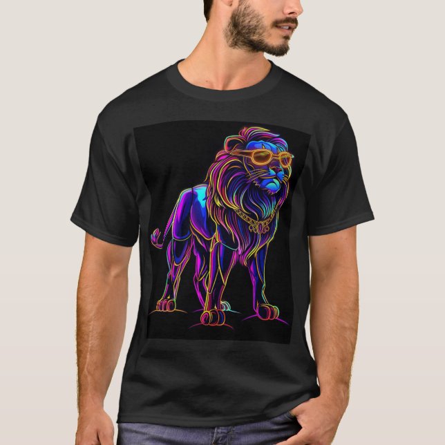T-shirt Neon Lion (Devant)