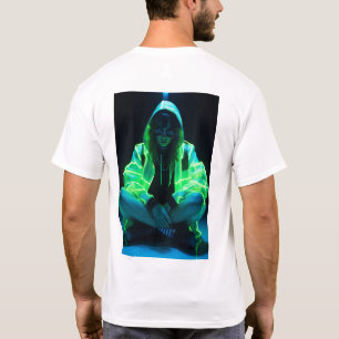 T-shirt Neon Llow in the Dark Girl Cinématique auto-illumi
