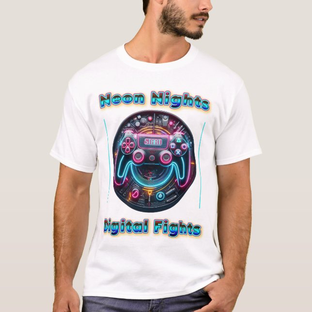 T-shirt Neon Nights Digital Fights (Devant)