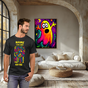 T-shirt Neon Noise Lion – Tribal Géométrique Abstrait