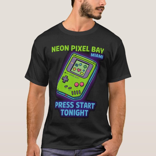 T-shirt Neon Pixel Bay (Devant)