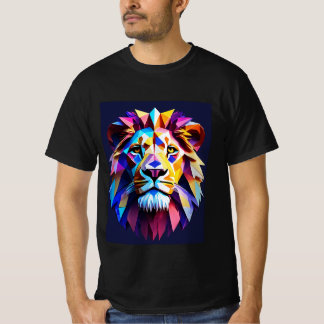 T-shirt Neon Pride : Une tête de lion majestueuse