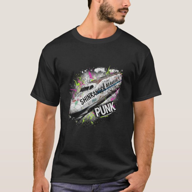 T-shirt Neon Punk Shinkansen – Dirty Japan Bullet Train Gr (Devant)
