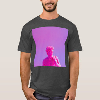 T-shirt Neon purple vaporwave sculpture