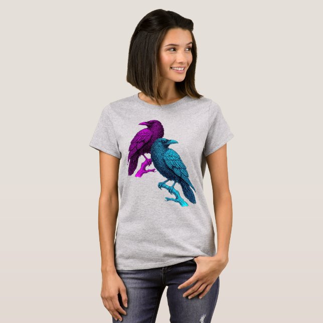 T-shirt Neon Ravens Artwork (Devant entier)