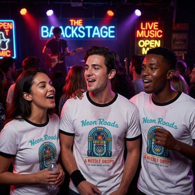 T-shirt Neon Roads & Needle Drops (Créateur téléchargé)