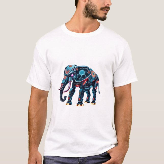 T-shirt Neon Robo Elephant Tee (Devant)