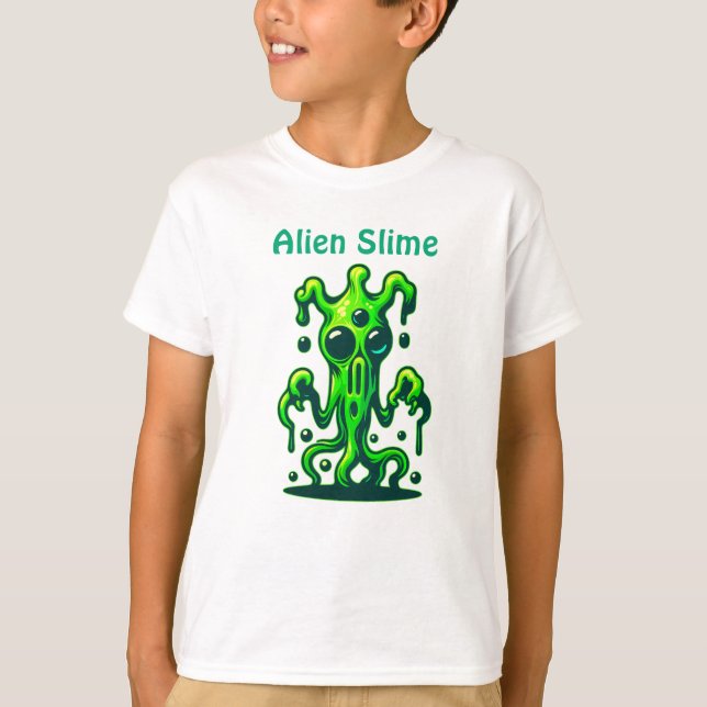 T-shirt Neon Slime Monster - Cool Déplaisant Alien Design (Devant)