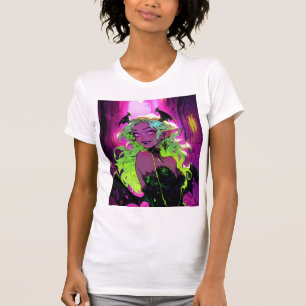 T-shirt Neon Succubus Demon Anime Girl