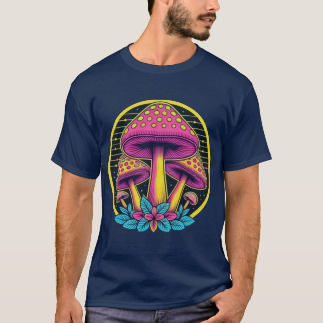 T-shirt Neon Toadstool Trio (Devant)