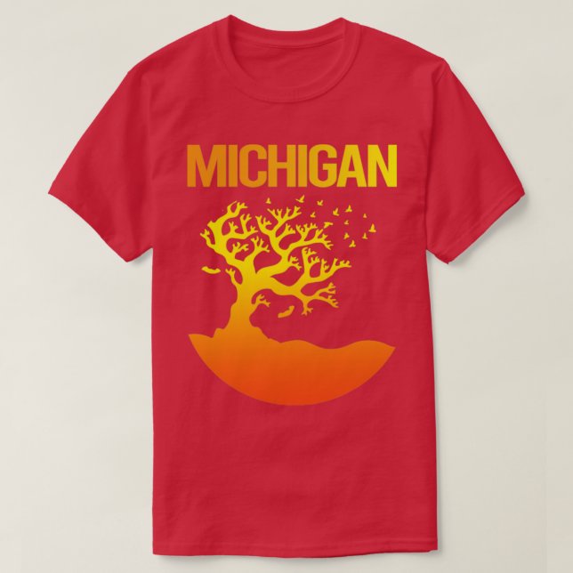 T-shirt Neon Tree Art Michigan (Design devant)