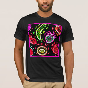 T-shirt Neon Tropical Fruits Motif Art. Acheter Maintenant