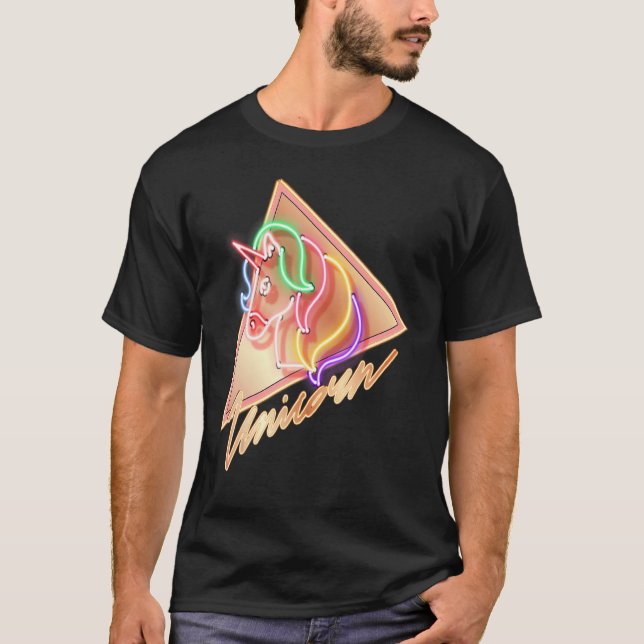 T-shirt Neon Unicorn Vogue Style (Devant)
