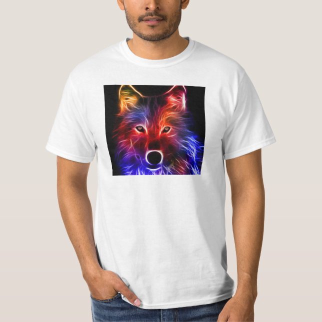 T-SHIRT NEON WOLF (Devant)