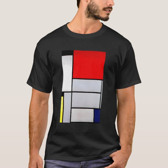 T-shirt Neoplasticisme Peinture Abstraite Conception Par P (Devant)