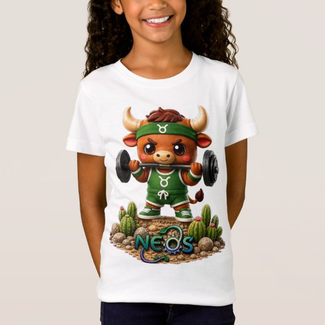 T-Shirt Neos Zodiac Kawaii Taureau (Devant)