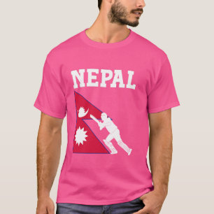 T-shirt Népal Cricket Jersey 2024 Drapeau de cricket Népal