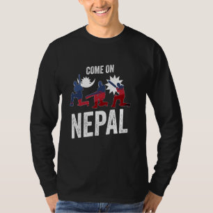 T-shirt Nepal Cricket Jersey 2024 Nepali Drapeau Supporter