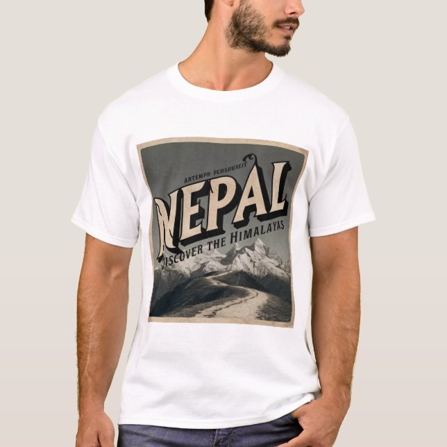 T-SHIRT NÉPAL DÉCOUVREZ LES HIMALAYAS (Devant)
