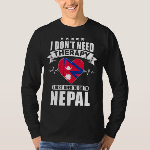 T-shirt Nepal Love Je n'ai pas besoin de thérapie j'ai jus