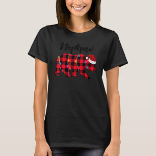 T-shirt Nephew Bear Buffalo Red Plaid Lights Christmas Paj