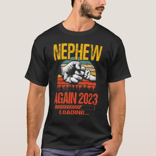 T-shirt Nephew est 2023 Chargement futur Nouveau Père (Devant)