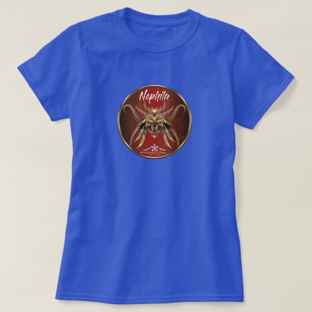 T-shirt Nephila, crâne, aracno, samouraï, cool, ama (Design devant)