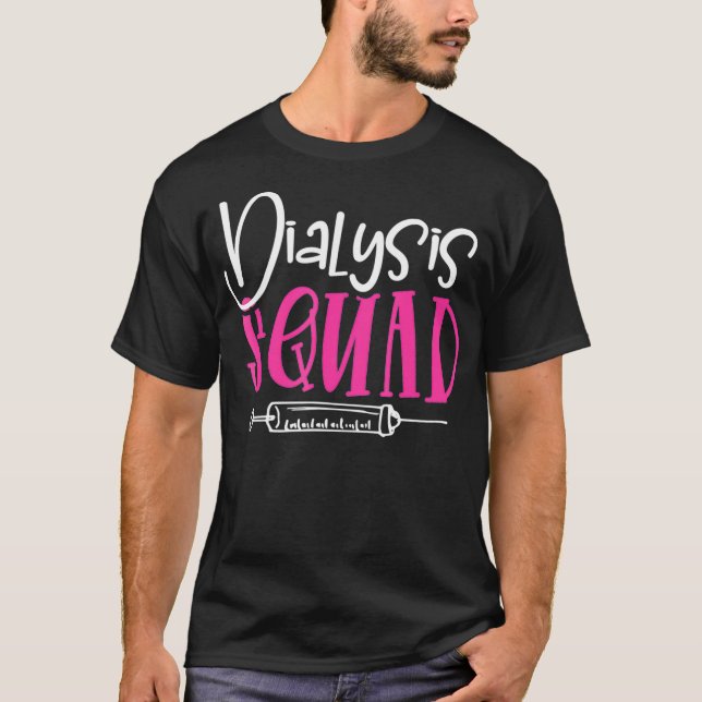 T-shirt Nephrologie Infirmière de la dialyse Squad Drôle R (Devant)