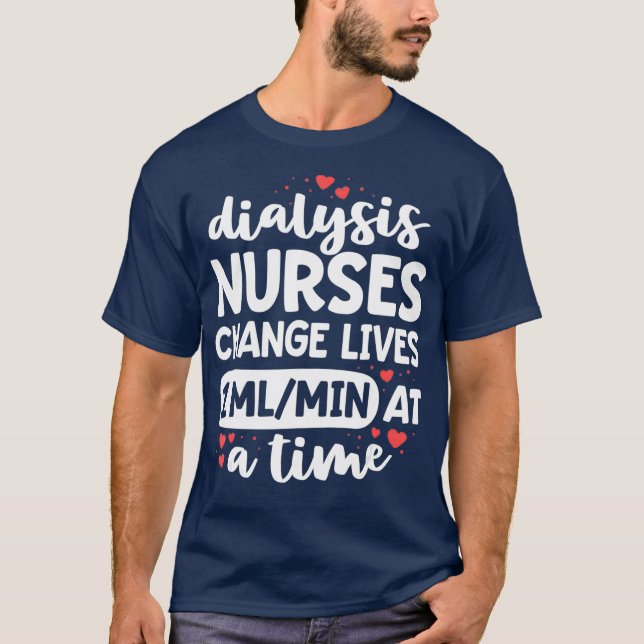 T-shirt Néphrologie Infirmière Dialyse Cadeaux Infirmiers  (Devant)