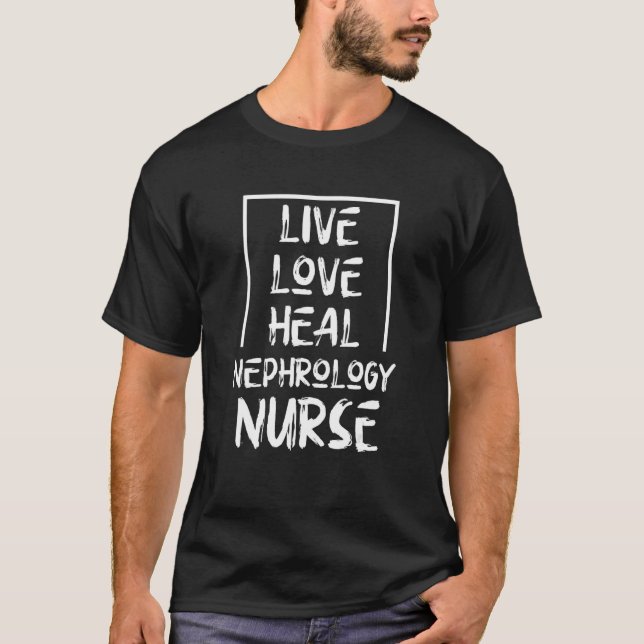 T-shirt Nephrologie Infirmière Dialyse en direct Infirmièr (Devant)
