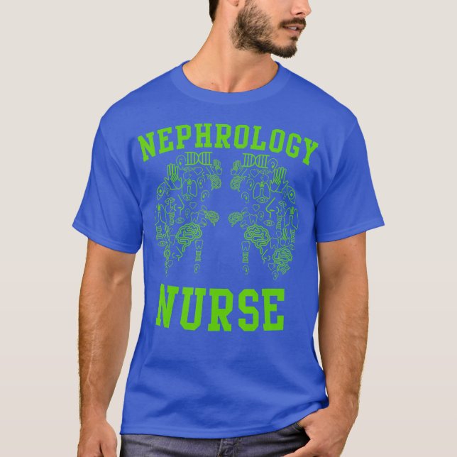 T-shirt Néphrologie Infirmière Fleur Rein Dialyse Infirmiè (Devant)