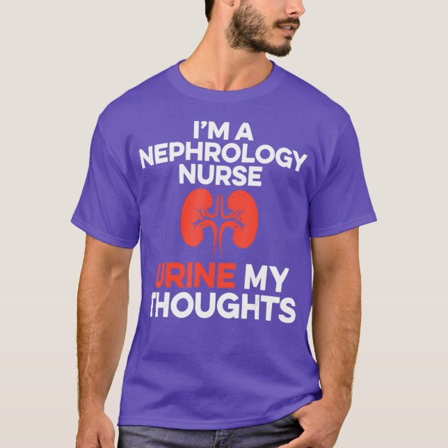 T-shirt Néphrologie Infirmière Urine Pensées Dialyse Infir (Devant)
