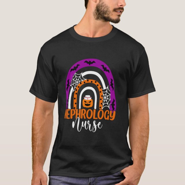 T-shirt Nephrology Nurse Halloween Nurs de néphrologie arc (Devant)