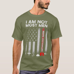 T-shirt Nephrology Nurse Men USA Drapeau Dialyse Infirmièr