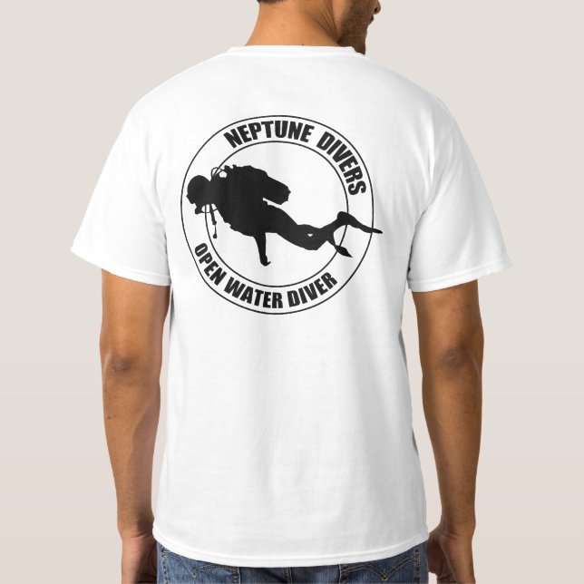 T-shirt neptune divers open water (Dos)