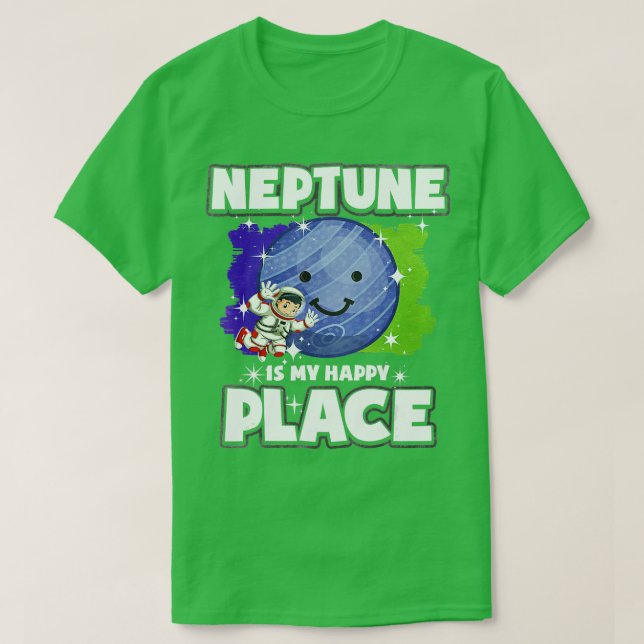 T-shirt Neptune Est Mon Endroit Heureux (Design devant)