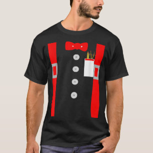 T-shirt Nerd Costume Shirt Red Suspenders Pocket Protector