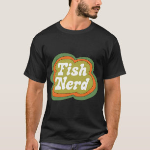T-shirt Nerd de poissons (vert sur marron)