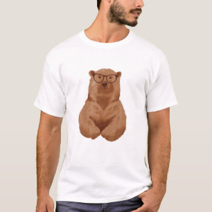 T-shirt Nerd d'ours Brown intelligent