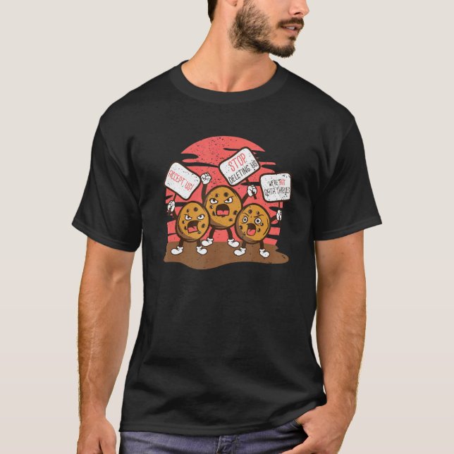 T-shirt Nerd & Geek J'accepte les cookies sur l'ordinateur (Devant)