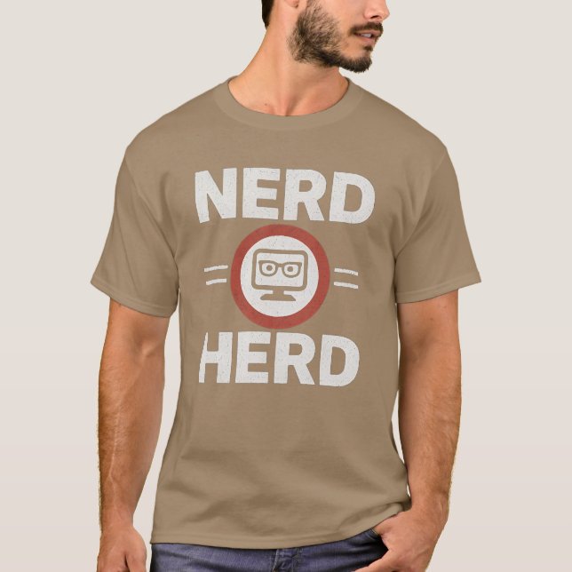 T-shirt Nerd herd friend vintage (Devant)